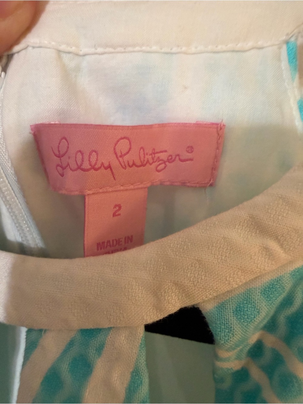 Lilly Pulitzer Aqua Blue and White Floral Halter Mini Dress - Picture 3 of 6